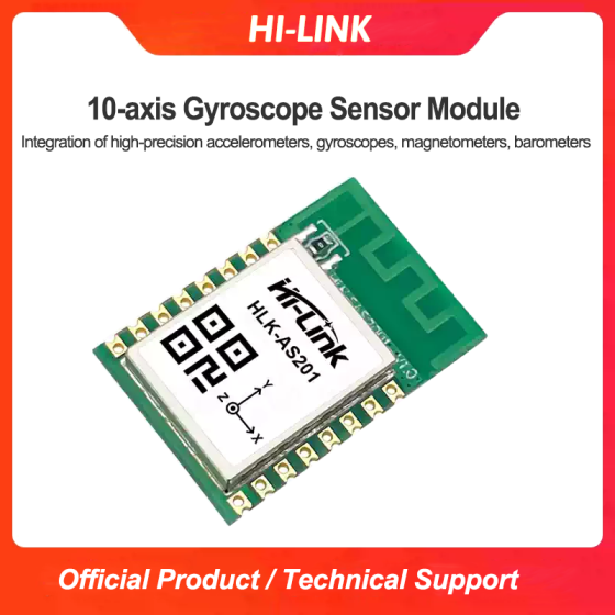 10-axis Attitude Sensor Gyroscope Module AS201 Accelerometer Magnetic Field Angle Pressure Quaternion Barometric Pressure